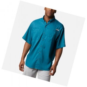 Columbia PFG Tamiami II Short Sleeve Gömlek Erkek Mavi | 12748-NPMG