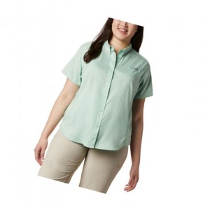 Columbia PFG Tamiami II Short Sleeve Plus Size Gömlek Kadın Nane | 36572-NRFU
