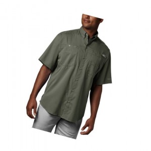 Columbia PFG Tamiami II Short Sleeve Tall Gömlek Erkek Gri Yeşil | 96413-TDGX