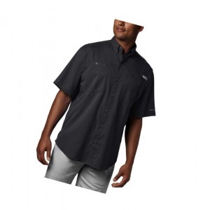 Columbia PFG Tamiami II Short Sleeve Tall Gömlek Erkek Siyah | 67392-IHXU