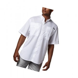 Columbia PFG Tamiami II Short Sleeve Tall Gömlek Erkek Beyaz | 16295-OCRW