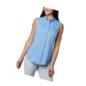 Columbia PFG Tamiami Sleeveless Gömlek Kadın Beyaz | 76193-HPVL