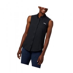 Columbia PFG Tamiami Sleeveless Gömlek Kadın Siyah | 98364-VKFB