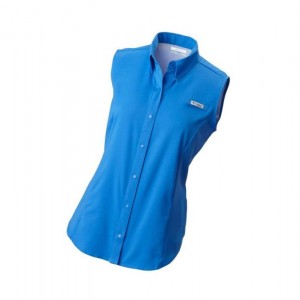 Columbia PFG Tamiami Sleeveless Gömlek Kadın Mavi | 03846-PCKE