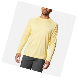 Columbia PFG Terminal Tackle Heather Long Sleeve Sweatshirt Erkek Turuncu | 31276-RTAN