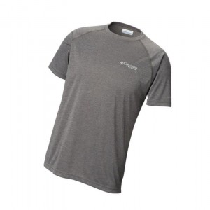 Columbia PFG Terminal Tackle Heather Short Sleeve Tişört Erkek Gri | 04123-TOZS
