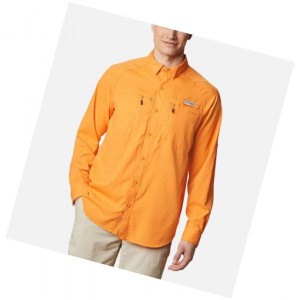 Columbia PFG Terminal Tackle Long Sleeve Woven Gömlek Erkek Turuncu | 23879-DZNM