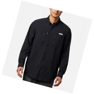 Columbia PFG Terminal Tackle Long Sleeve Woven Gömlek Erkek Siyah | 02314-JART