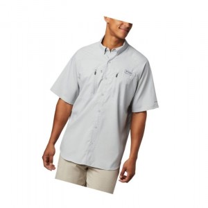 Columbia PFG Terminal Tackle Short Sleeve Woven Gömlek Erkek Gri | 78354-DBOT