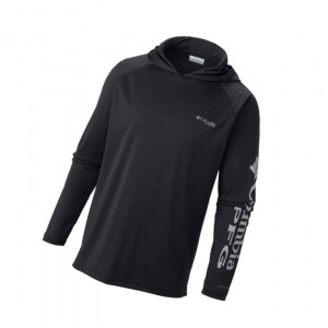 Columbia PFG Terminal Tackle Tall Kapşonlu Erkek Siyah Gri | 70836-IZEM