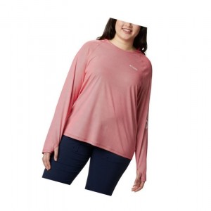 Columbia PFG Tidal Deflector Plus Size Kapşonlu Kadın Kırmızı | 83501-CIPG