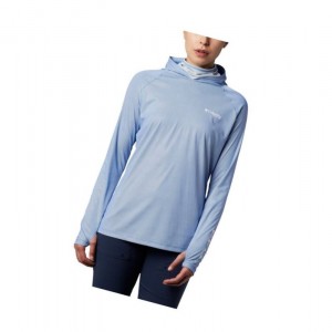 Columbia PFG Tidal Deflector Zero Kapşonlu Kadın Mavi Gri | 57834-YVEN