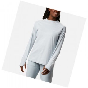 Columbia PFG Tidal Deflector Zero Mock Long Sleeve Sweatshirt Kadın Gri | 24519-WAHP