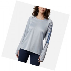 Columbia PFG Tidal Heather Kapşonlu Kadın Gri Mavi | 37492-XJMD