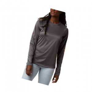 Columbia PFG Tidal Heather Long Sleeve Sweatshirt Kadın Siyah Pembe | 45127-UHVX