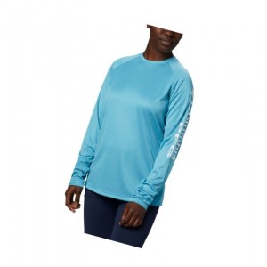 Columbia PFG Tidal Heather Long Sleeve Sweatshirt Kadın Beyaz | 27496-KVAW