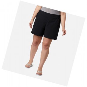 Columbia PFG Tidal II Plus Size Şort Kadın Siyah | 89352-ZCJY