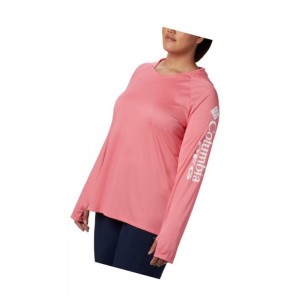 Columbia PFG Tidal Plus Size Kapşonlu Kadın Beyaz | 40857-AHRG