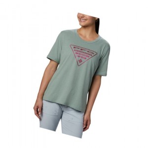 Columbia PFG Triangle Tişört Kadın Pembe | 07526-LORS