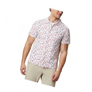 Columbia PFG Trollers Best Short Sleeve Gömlek Erkek Beyaz | 71498-DEVL