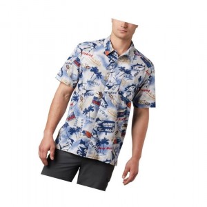 Columbia PFG Trollers Best Short Sleeve Gömlek Erkek Koyu Gri | 47539-EZSJ