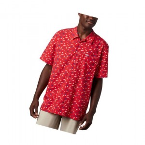 Columbia PFG Trollers Best Short Sleeve Gömlek Erkek Kırmızı | 24917-OEUC