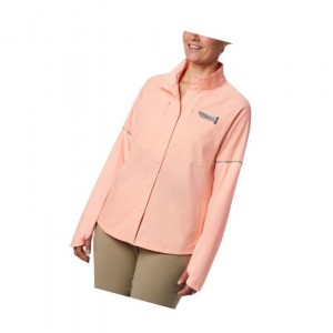Columbia PFG Ultimate Catch ZERO Long Sleeve Hybrid Gömlek Kadın Pembe | 42165-AMNJ