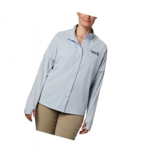Columbia PFG Ultimate Catch ZERO Long Sleeve Hybrid Gömlek Kadın Gri | 40397-VBPM
