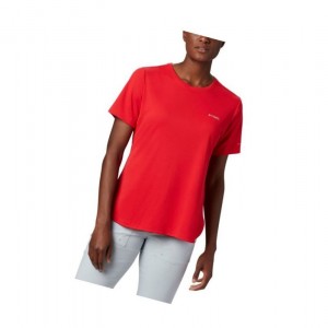 Columbia PFG Zero II Short Sleeve Tişört Kadın Kırmızı | 85370-BVPA