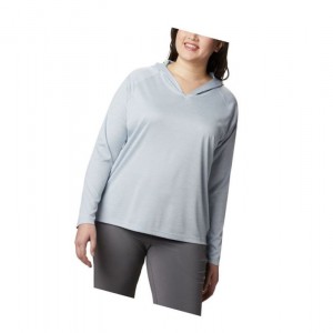 Columbia PFG Zero Rules Plus Size Kapşonlu Kadın Gri | 64082-SGFI