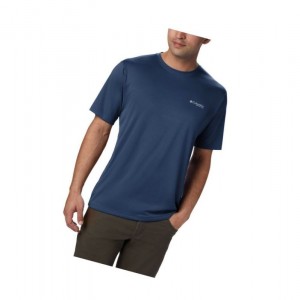 Columbia PFG Zero Rules Short Sleeve Tişört Erkek Koyu Gri | 96438-UXDG