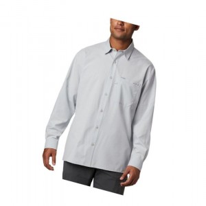 Columbia PFG Zero Rules Woven Long Sleeve Gömlek Erkek Gri | 93451-IPDR