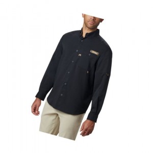 Columbia PHG Bucktail Long Sleeve Woven Gömlek Erkek Siyah | 49351-QEJG