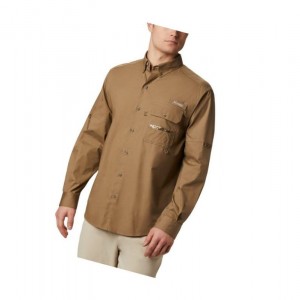 Columbia PHG Sharptail Long Sleeve Gömlek Erkek Kahverengi | 47053-HOTD