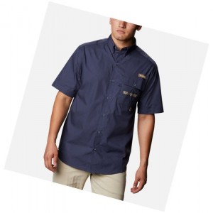 Columbia PHG Sharptail Short Sleeve Tall Gömlek Erkek Lacivert | 64580-IWYV