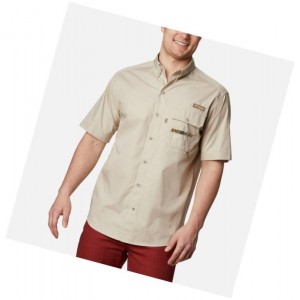 Columbia PHG Sharptail Short Sleeve Tall Gömlek Erkek Haki | 28594-IKYO
