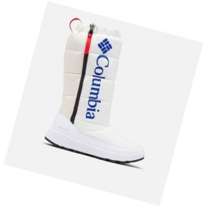 Columbia Paninaro Omni-Heat Tall Bot Kadın Beyaz Mavi | 31956-MRCI