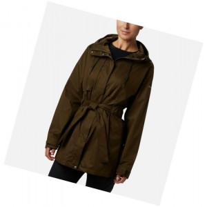 Columbia Pardon My Trench Rain Mont Kadın Zeytin Yeşili | 72918-ZYXD