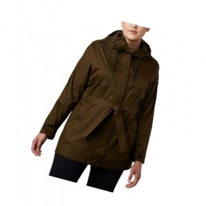 Columbia Pardon My Trench Rain Plus Size Mont Kadın Zeytin Yeşili | 59047-EFRD