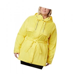 Columbia Pardon My Trench Rain Plus Size Mont Kadın Sarı | 51928-AHPB