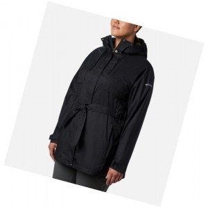 Columbia Pardon My Trench Rain Plus Size Mont Kadın Siyah | 30564-GQDU