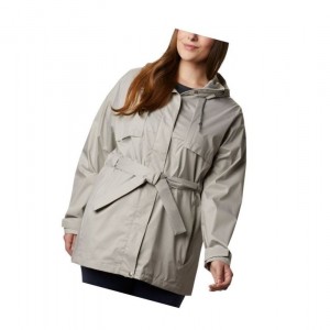 Columbia Pardon My Trench Rain Plus Size Mont Kadın Gri | 23486-OJQW