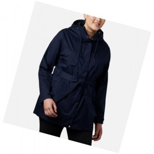 Columbia Pardon My Trench Rain Plus Size Mont Kadın Lacivert | 16705-CQFX