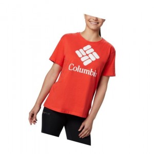 Columbia Park Relaxed Tişört Kadın Kırmızı | 15809-DRLI