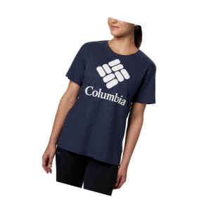 Columbia Park Relaxed Tişört Kadın Lacivert | 12697-NZEV