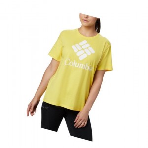 Columbia Park Relaxed Tişört Kadın Sarı | 90514-DCQA