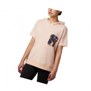 Columbia Park Short Sleeve Kapşonlu Kadın Lacivert | 81652-FGXI