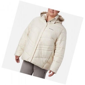 Columbia Peak to Park Insulated Plus Size Mont Kadın Krema | 43017-OCZK