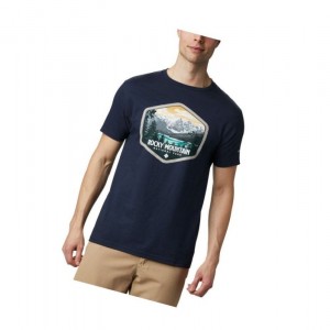 Columbia Pegasus Cotton Tişört Erkek Lacivert | 71309-GMLT