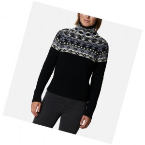 Columbia Pine Street Jacquard Sweatshirt Kadın Siyah | 80236-TFUY